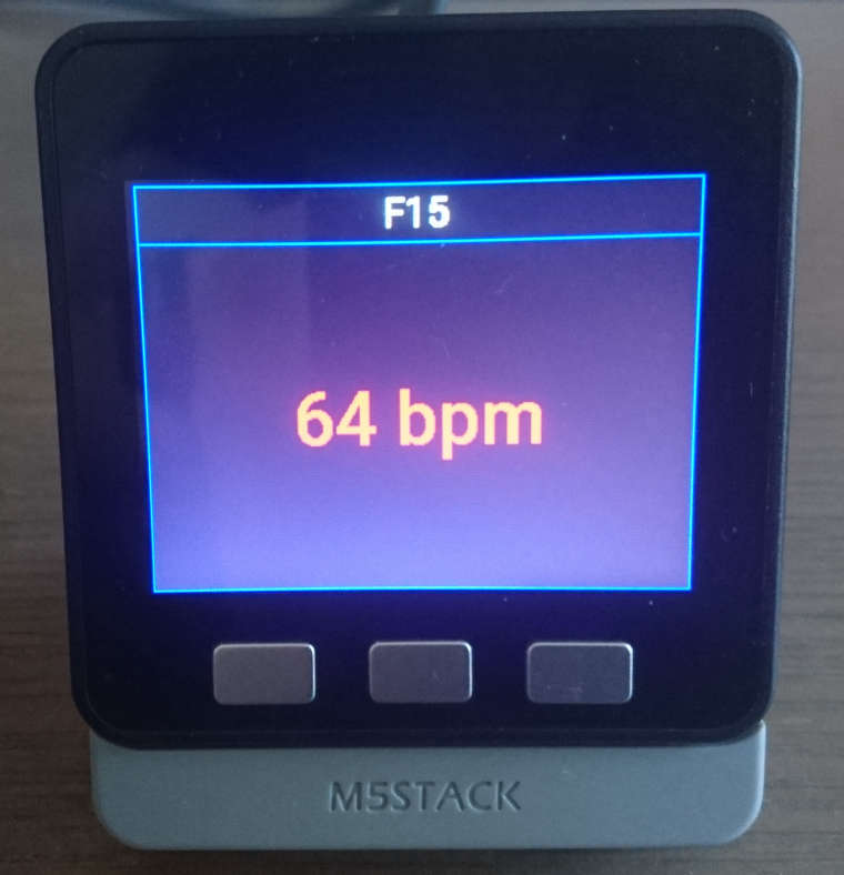 An ESPHome heart rate display with an M5Stack Core
