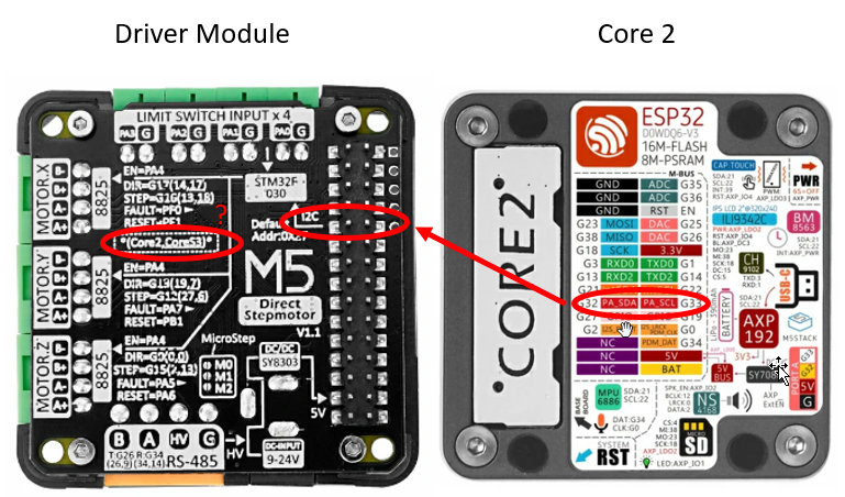 Compatibility with the Stepmotor driver module 13.2 v1.1 | M5Stack